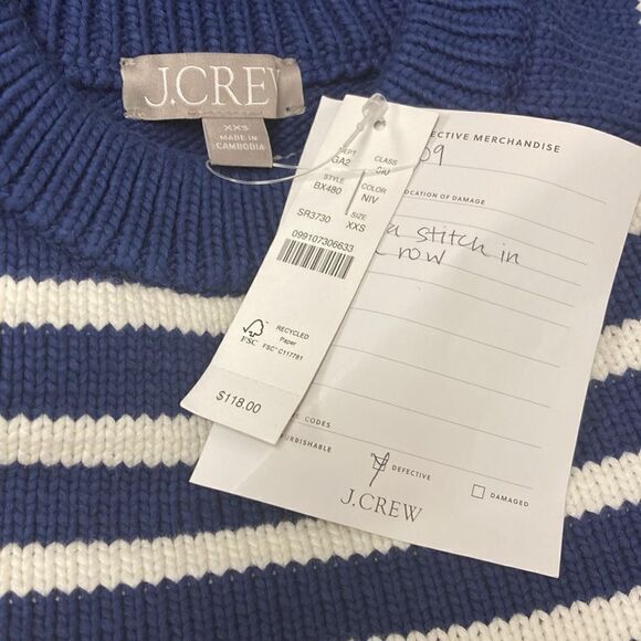 J.Crew Relaxed pullover sweater in stripe - Picture 4 of 8